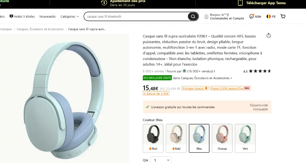 Screenshot 2024-11-10 at 14-25-13 Casque Sans Fil auriculaire P2961 – - Temu Belgium.webp