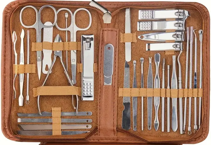 Trousse de manicure et pédicure professionnel 32 pièces