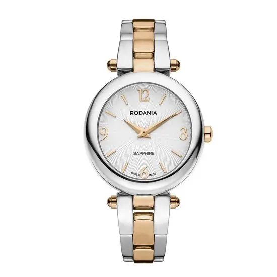 MONTRE RODANIA femme classique bracelet acier et plaqué or. FMPO