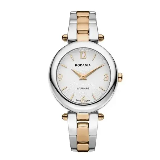 MONTRE RODANIA femme classique bracelet acier et plaqué or. FMPO